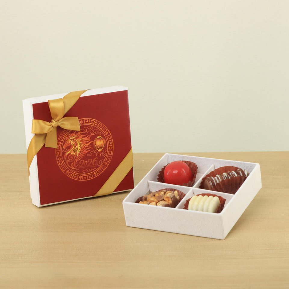 Set of 15 Chinese New Year premium unwrapped chocolate 4P hard box