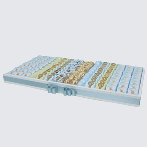 Baby boy air balloon designed chocola...