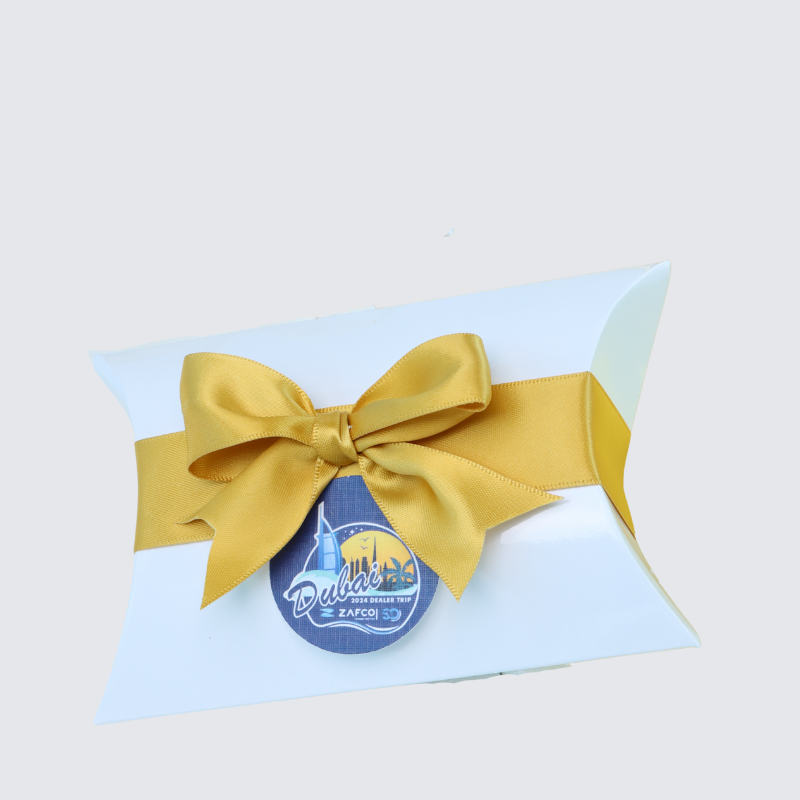 CORPORATE PREMIUM CHOCOLATE WITH LOGO TAG PILLOW BOX