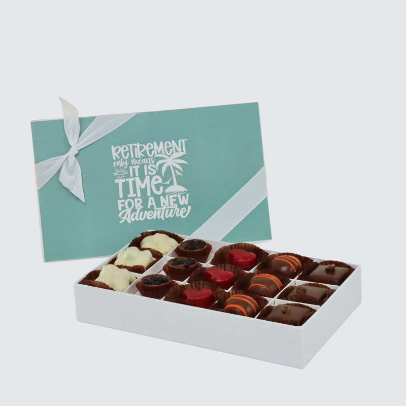 RETIREMENT DESIGNED 15 - PIECE CHOCOLATE HARD BOX