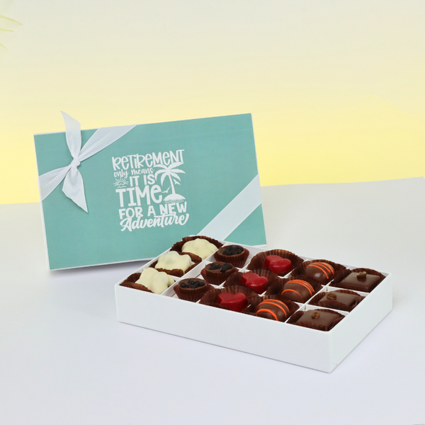 Retirement designed 15 - piece premium chocolate hard box