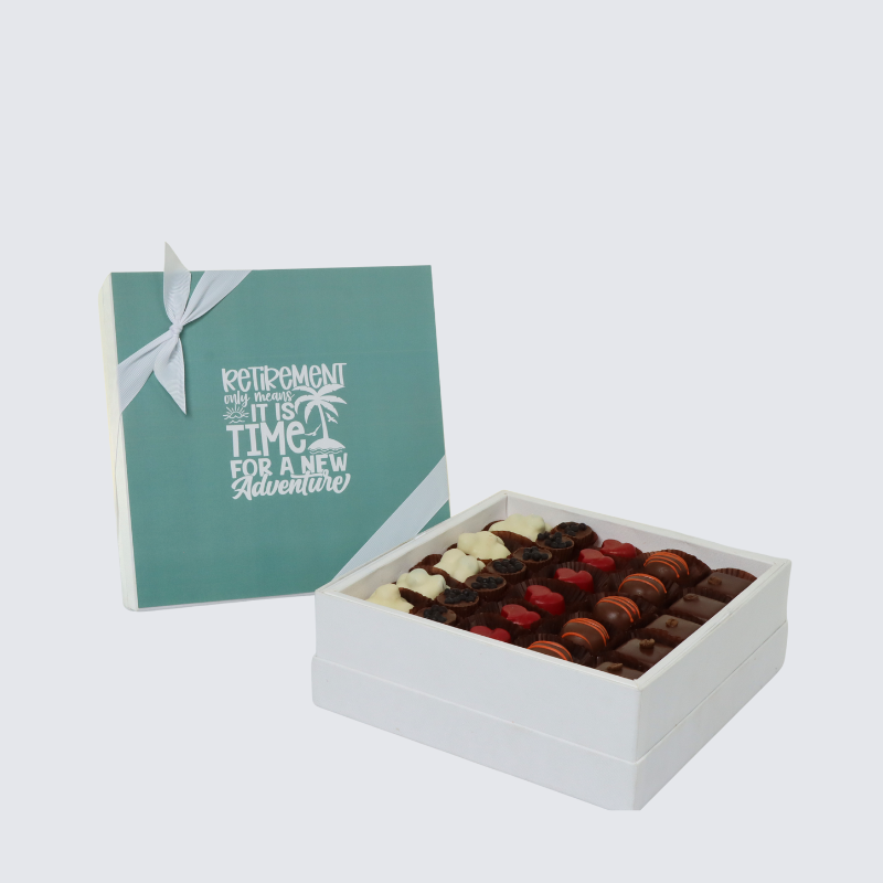 RETIREMENT DESIGNED PREMIUM CHOCOLATE HARD BOX