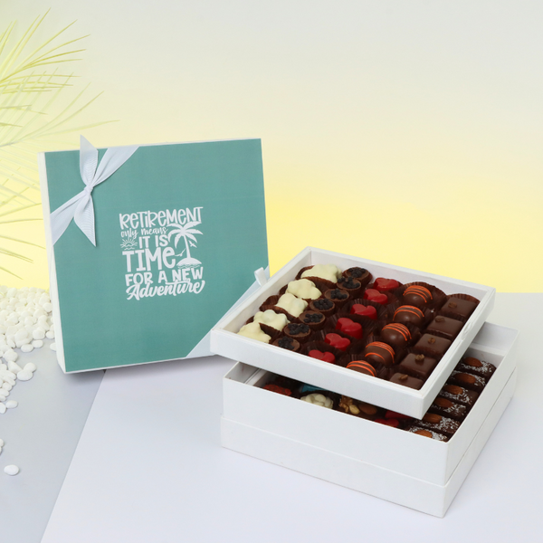 Retirement designed 2-layer premium chocolate hard box
