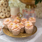 Bridal floral luxury dessert table