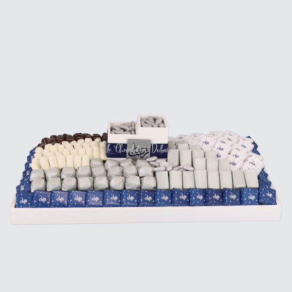 Ramadan decorated chocolate & sweets leather tray