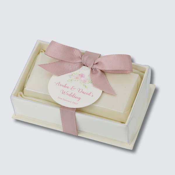 Set of 20 Wedding chocolate view top box