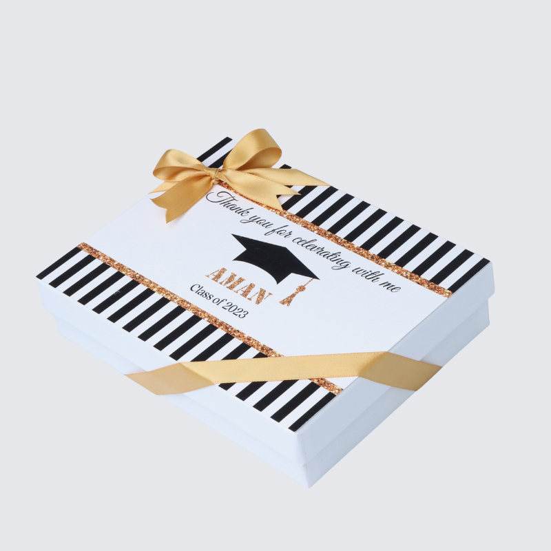 Luxury graduation personalized cover chocolate hard box