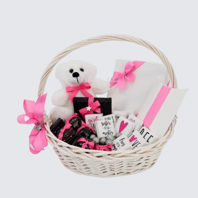 BFF VALENTINE'S DESIGNED CHOCOLATE & SWEETS BASKET