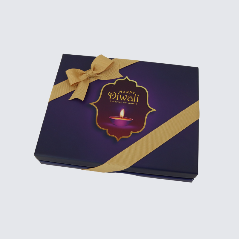 Luxury diwali candle design chocolate hard box