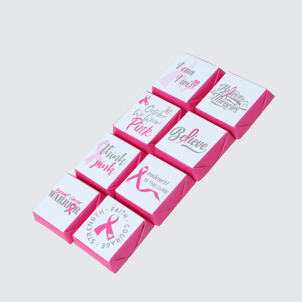 Breast cancer awareness decorated chocolate