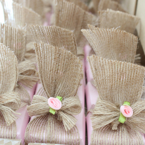 Jute ribbon & flower decorated loose ...