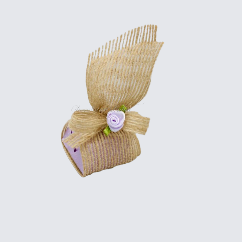 Jute ribbon decorated chocolate