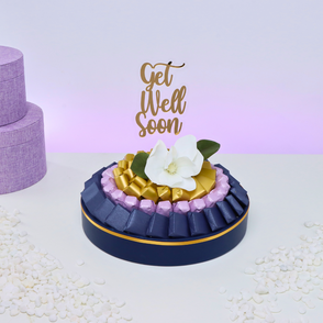 Get well soon flower decorated chocol...