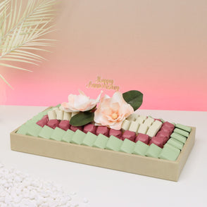 Happy anniversary peach magnolia deco...