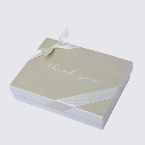 "Thank you" minimalist designed 12-piece premium chocolate hard box