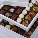 "Thank you" minimalist designed 2-layer premium chocolate hard box