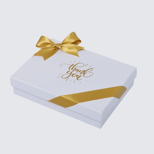 "Thank you" sun streak designed 12-piece premium chocolate hard box