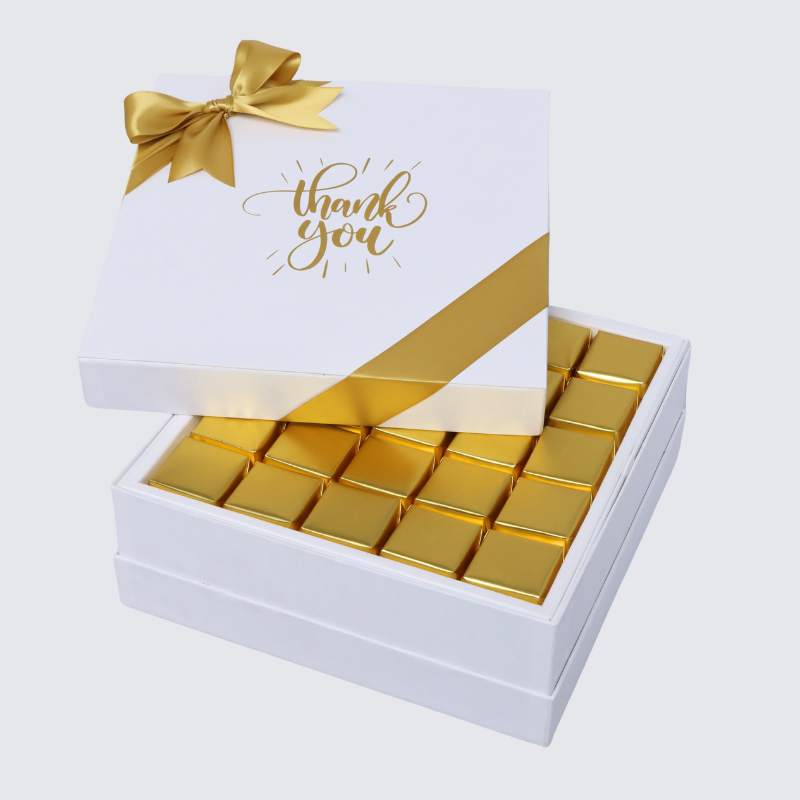 "Thank you" sun streak designed premium chocolate hard box