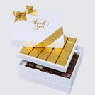 "Thank you" sun streak designed 2-layer premium chocolate hard box