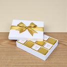 "Thank you" gold designed 12-piece premium chocolate hard box