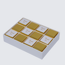 "Thank you" gold designed 12-piece premium chocolate hard box