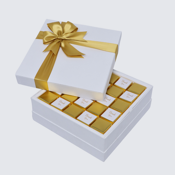 "Thank you" gold designed premium chocolate one layer hard box