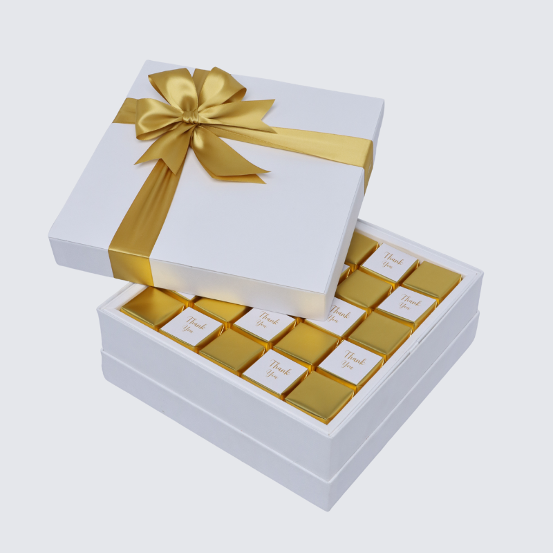 "Thank you" gold designed premium chocolate hard box