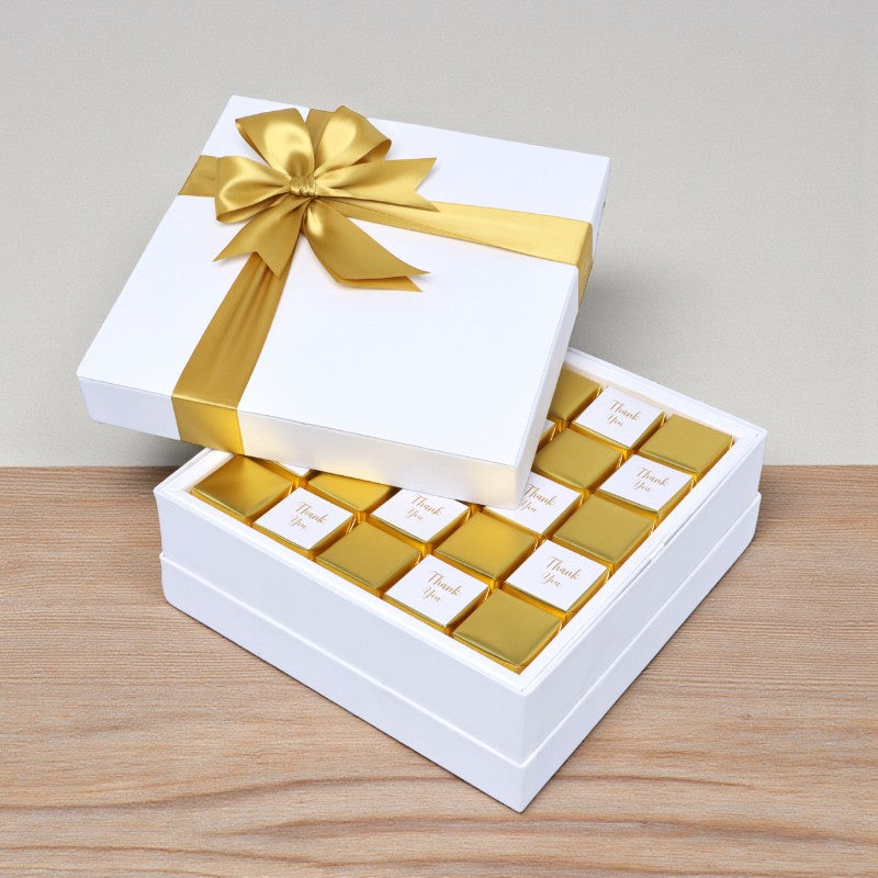 "Thank you" gold designed premium chocolate one layer hard box