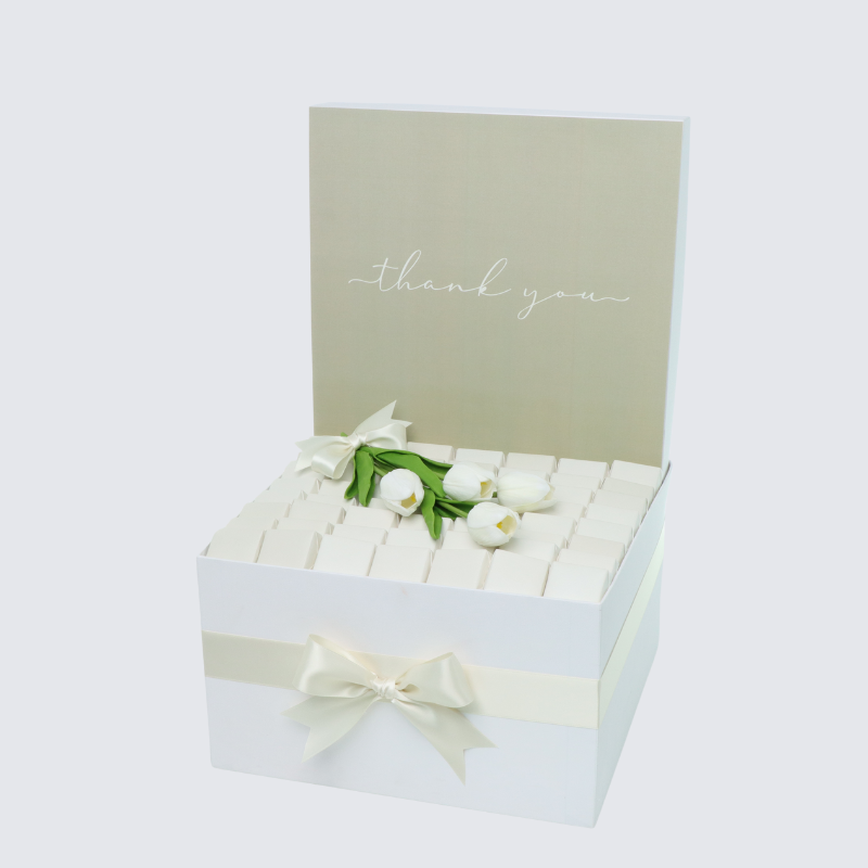 "Thank you" minimalist designed premium chocolate extra large hamper