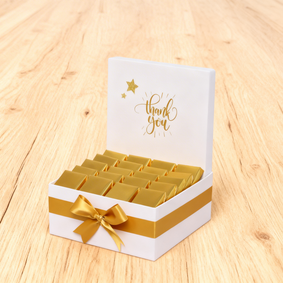 "Thank you" sun streak designed premium chocolate medium hamper