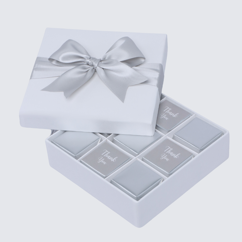 "Thank you" classic 9-piece chocolate hard box