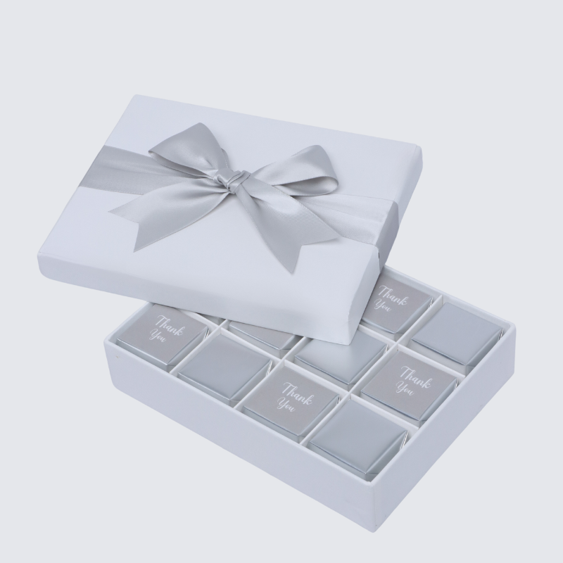 "Thank you" classic 12-piece chocolate hard box