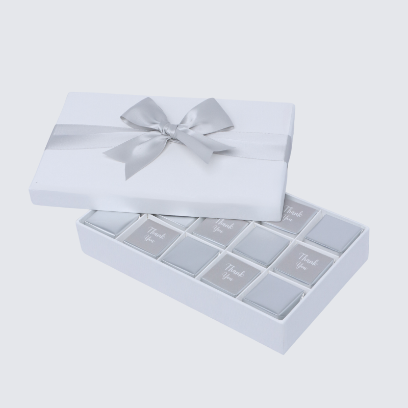 "Thank you" classic 15-piece chocolate hard box