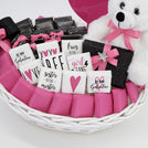 Bff valentine's designed chocolate medium basket