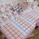 Stars, moons & clouds chocolate & sweets baby girl wood stand with backdrop.