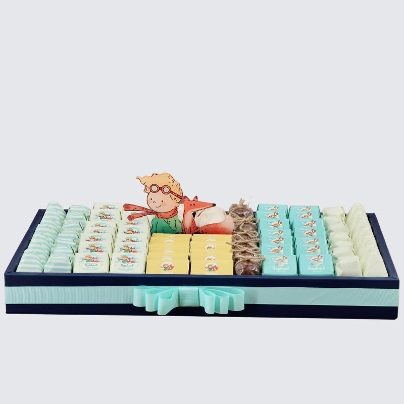 THE LITTLE PRINCE CHOCOLATE PERSONALIZED LEATHER TRAY