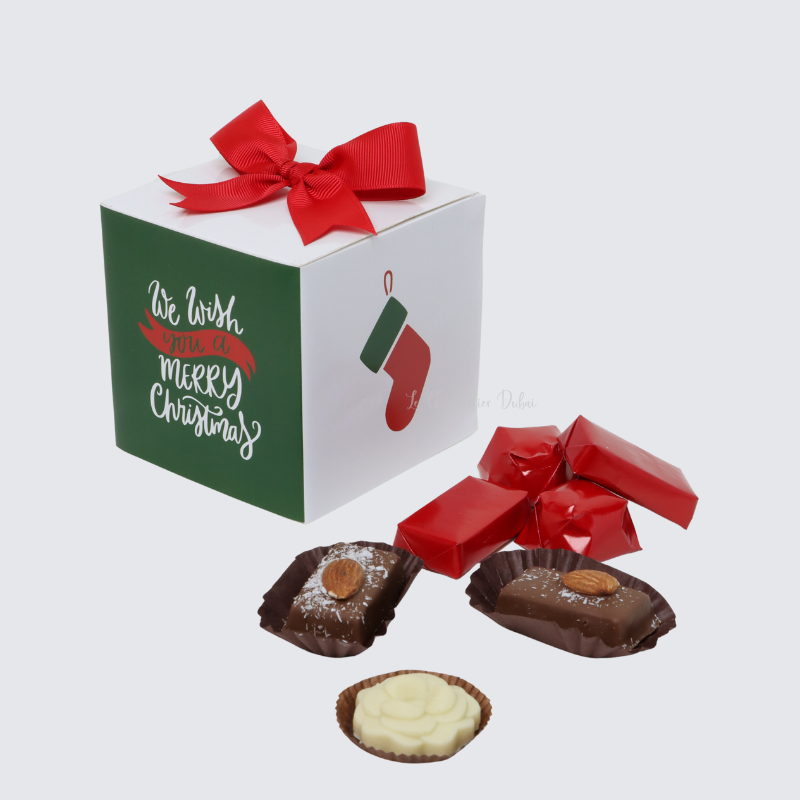 CHRISTMAS DESIGNED CHOCOLATE CUBE SOFT BOX