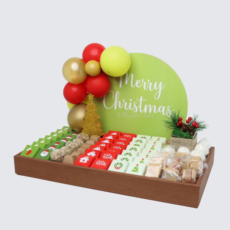 CHRISTMAS DECORATED CHOCOLATE & SWEETS TRAY