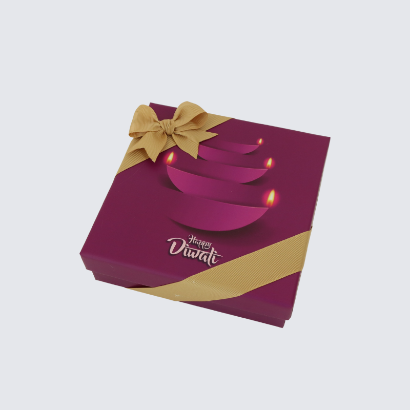 DIWALI CANDLE DESIGNED CHOCOLATE 9 - PIECE PRINTED HARD BOX