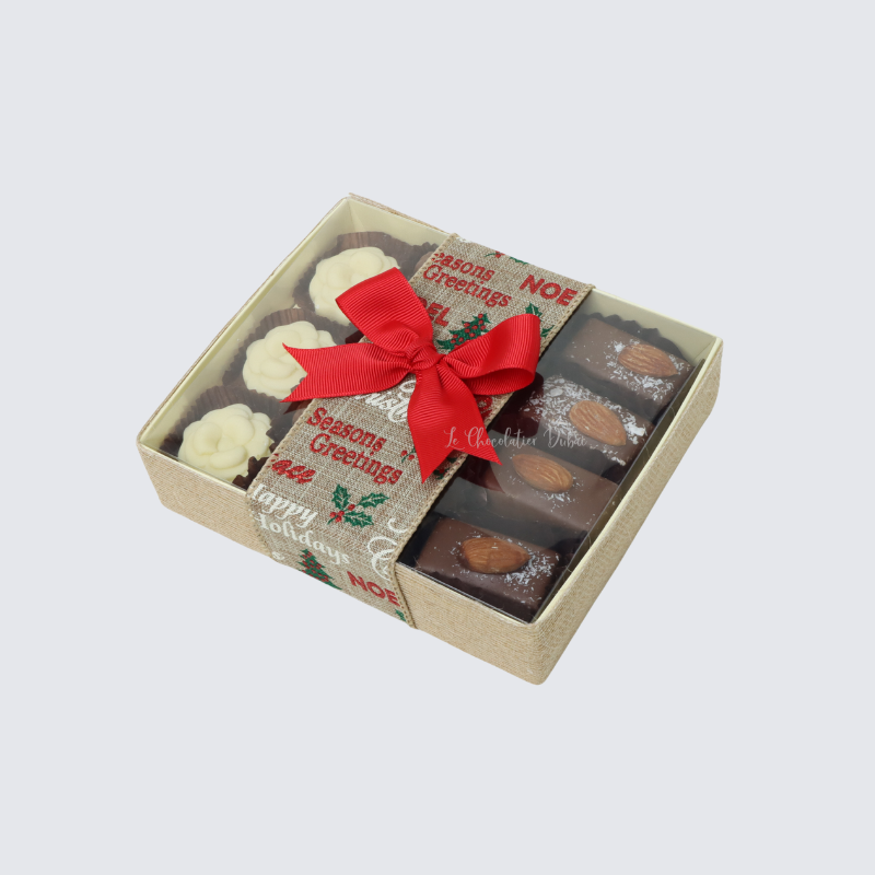 CHRISTMAS DESIGNED CHOCOLATE CLEAR BOX