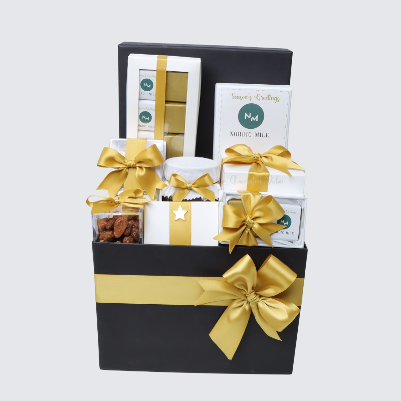 CORPORATE CUSTOMIZED CHOCOLATE AND SWEETS EXTRA LARGE HAMPER
