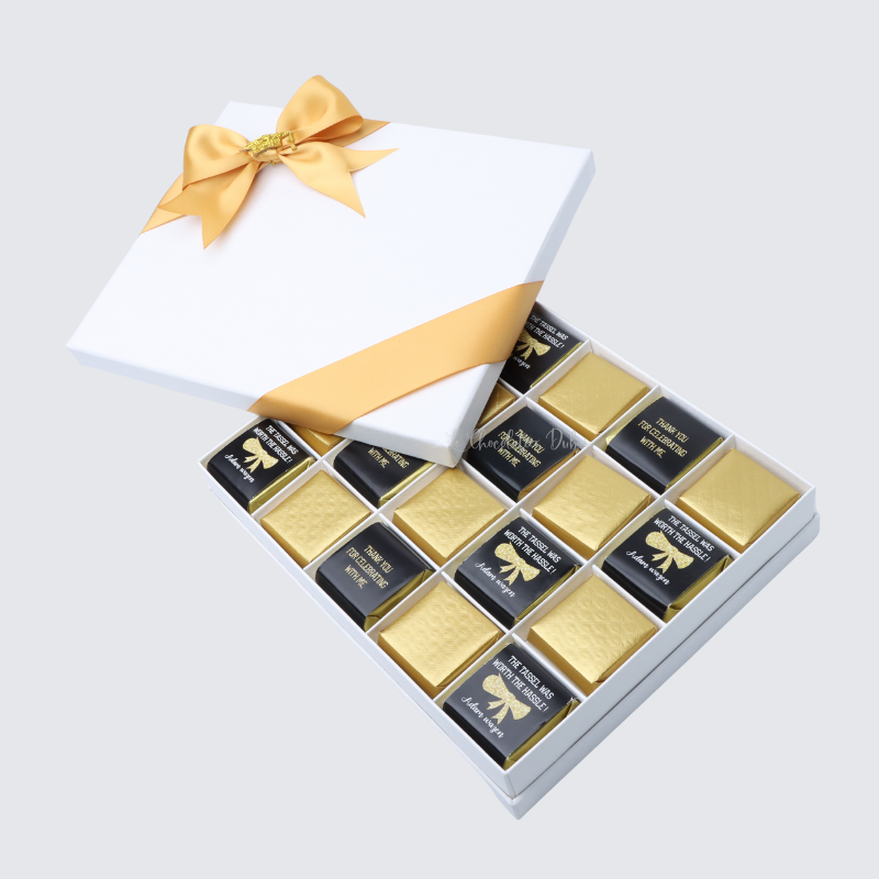 TWO TONE GOLD WHITE CHOCOLATE BOX