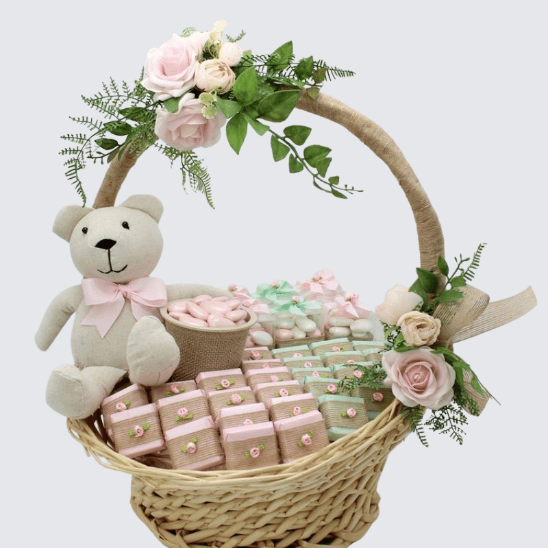 BABY GIRL DECORATED CHOCOLATE BASKET