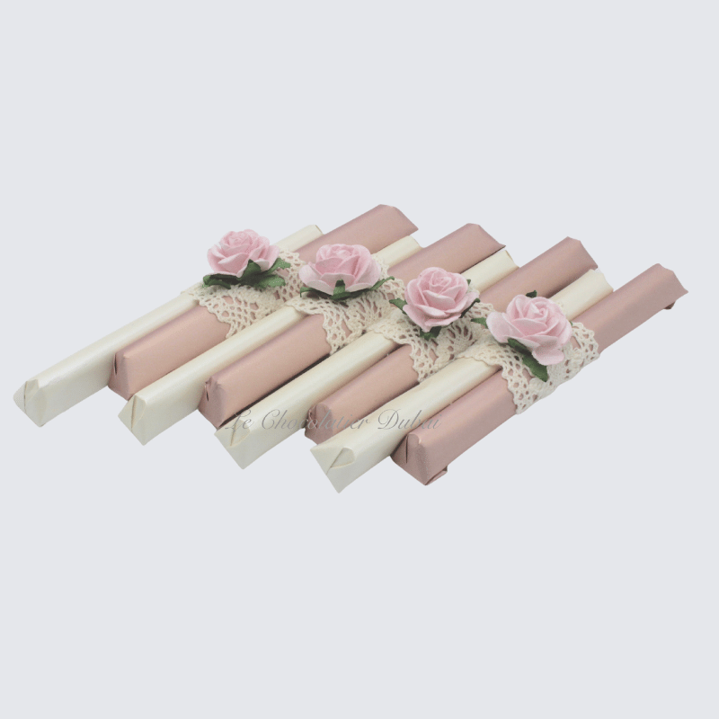 FLORAL DECORATED DOUBLE CHOCOLATE STICKS