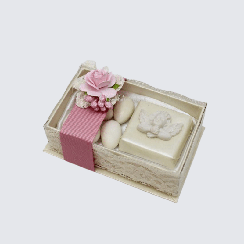 BABY GIRL ANGEL DECORATED CHOCOLATE BOX GIVEAWAY