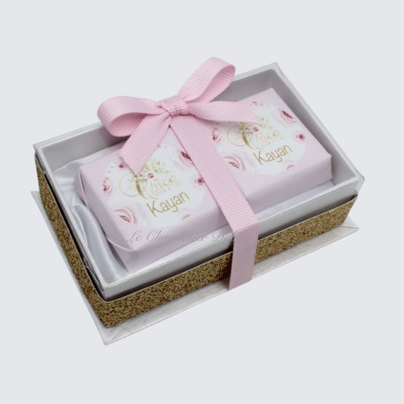PERSONALIZED BABY GIRL CHOCOLATE TOP VIEW BOX