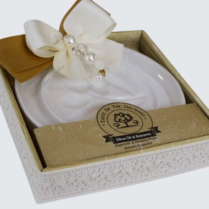OLIVE OIL DIPPING CERAMIC PLATE BRIDAL GIVEAWAY