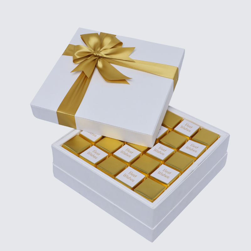 "BEST WISHES" GOLD DESIGNED PREMIUM CHOCOLATE HARD BOX