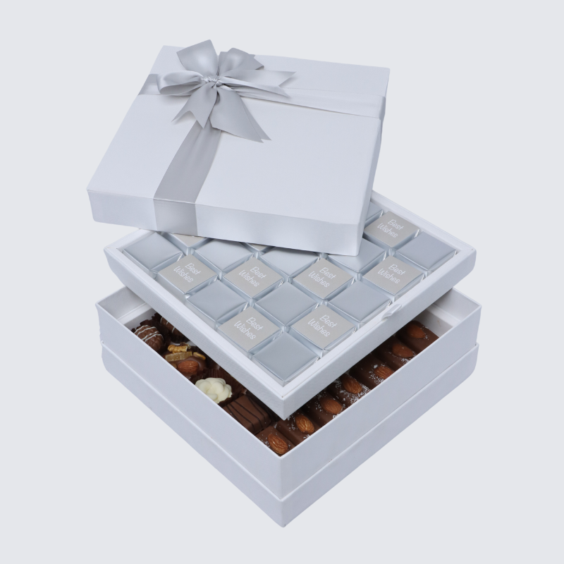 "BEST WISHES" CLASSIC 2-LAYER CHOCOLATE HARD BOX