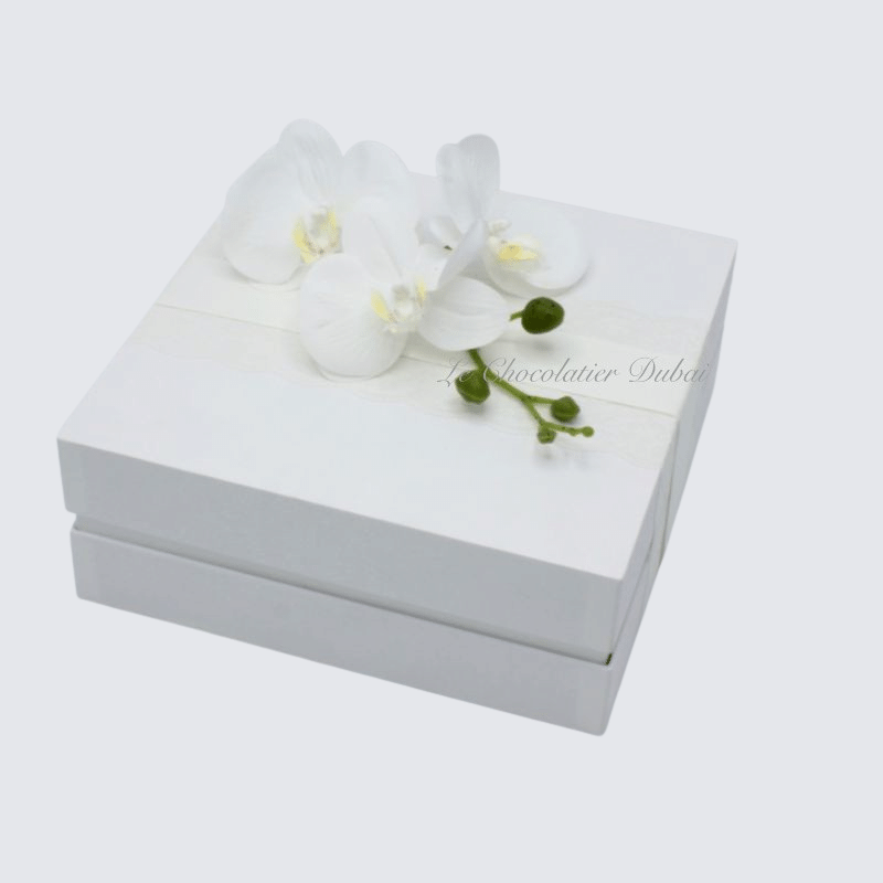 LUXURY BRIDAL FLOWER DECORATED CHOCOLATE HARD BOX